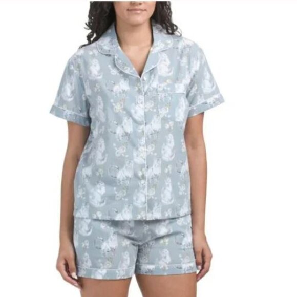 NWT CRAFTED BY MAHOGANY Organic Cotton Hermoine Cat Grey Pajama Set Size S - Picture 6 of 6